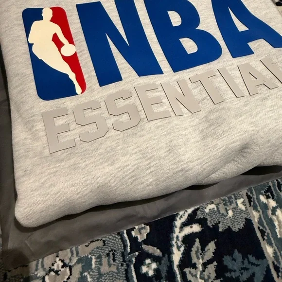Essential Fear Of God Light Heather NBA Hoodie (XS) - Picture 8 of 12